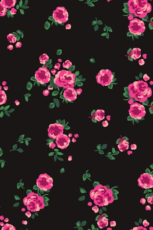 碎花印花花型图片