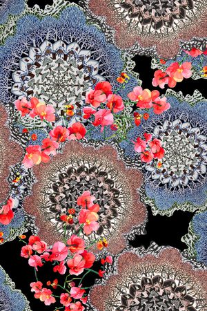 花卉印花花型图片