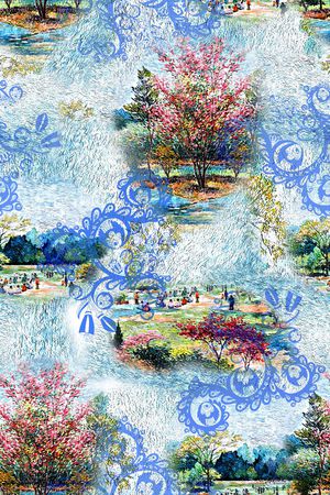 油画印花花型图片