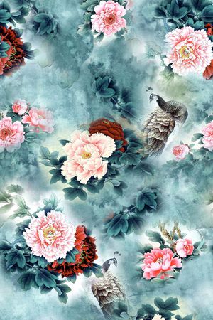 中国风印花花型图片