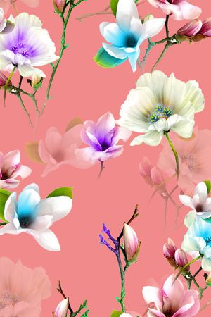 花朵印花花型图片