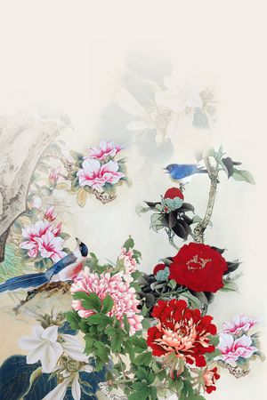 国画印花花型图片