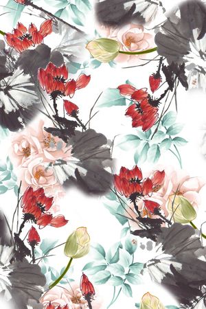 乱花印花花型图片