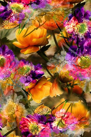 花朵印花花型图片