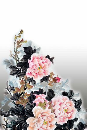 花鸟印花花型图片