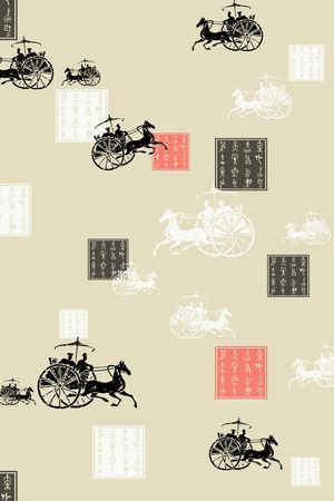 兵马俑印花花型图片