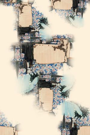 中国风印花花型图片