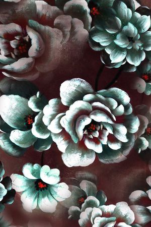 艺术花卉印花花型图片