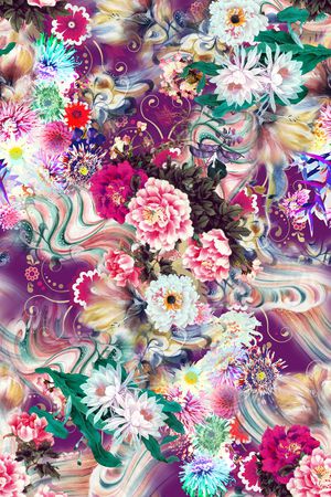花卉印花花型图片