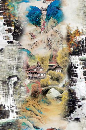 中国风印花花型图片