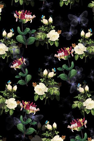 百合印花花型图片