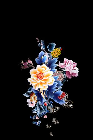 花卉印花花型图片