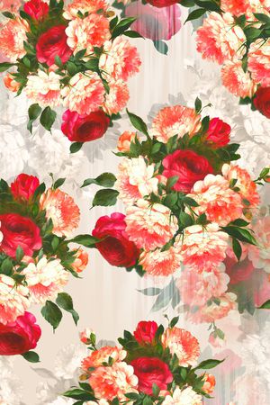 绿叶印花花型图片