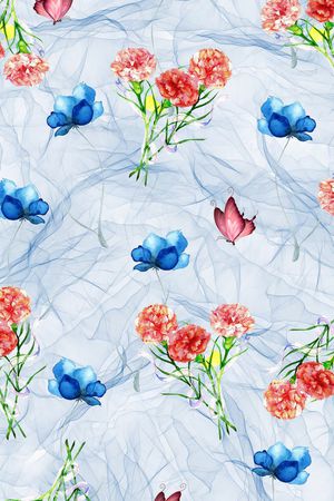 乱花印花花型图片