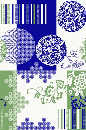 几何印花花型图片