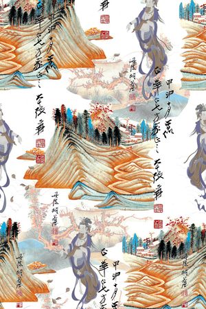 棉麻印花花型图片