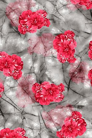 牡丹印花花型图片