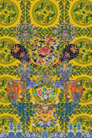 中国风印花花型图片