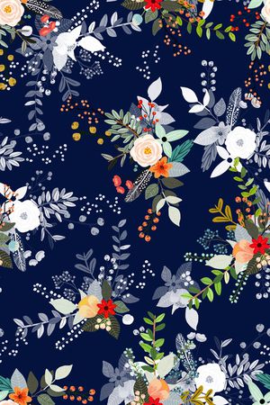 小碎花印花花型图片