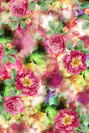乱花印花花型图片
