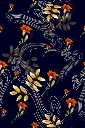 曲线印花花型图片