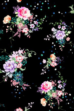 小碎花印花花型图片