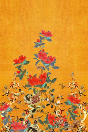 旗袍印花花型图片