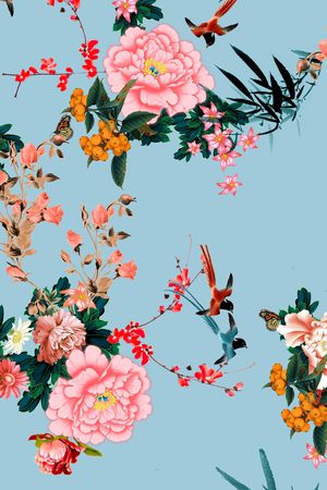 花卉印花花型图片