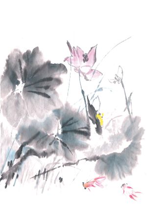 国画印花花型图片