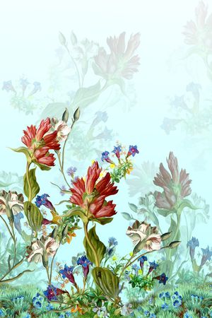 花卉印花花型图片