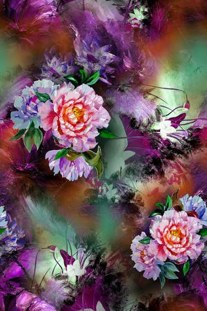 花卉印花花型图片