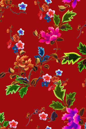 香云纱印花花型图片