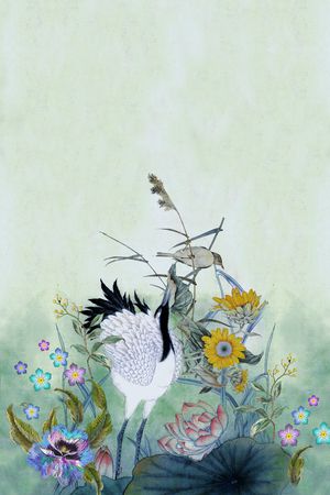花鸟印花花型图片