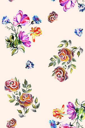 小碎花印花花型图片