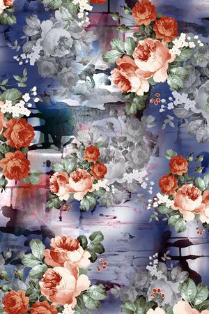 大花印花花型图片