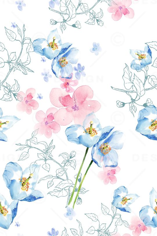 清新雅致印花花型图片
