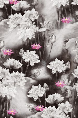 工笔印花花型图片