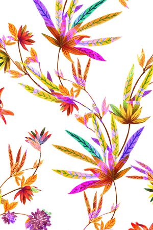 热带印花花型图片
