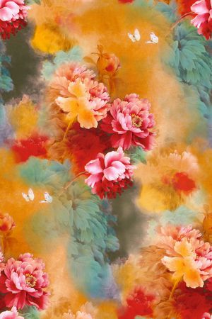 大花印花花型图片