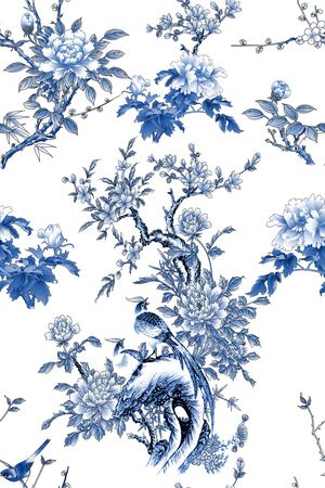 中国风印花花型图片
