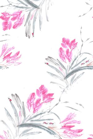国画印花花型图片