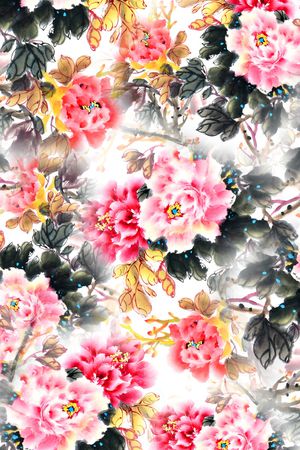 国画印花花型图片
