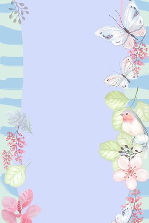花鸟印花花型图片