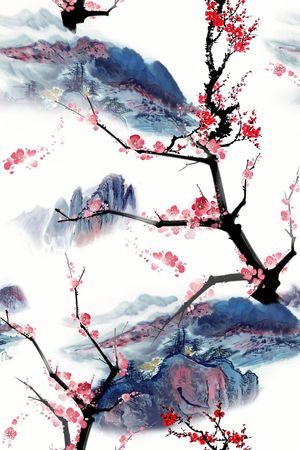 梅花印花花型图片