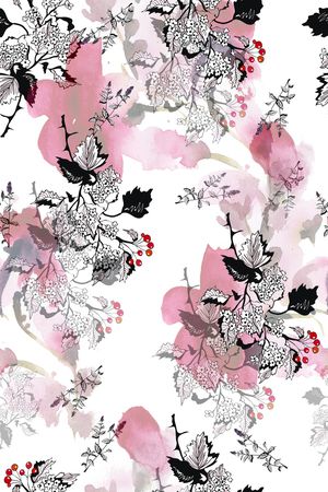 玉兰花印花花型图片
