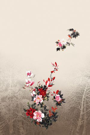 工笔印花花型图片