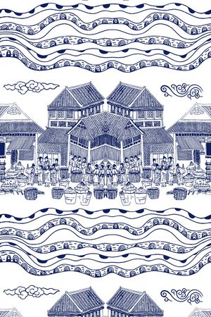 国画印花花型图片