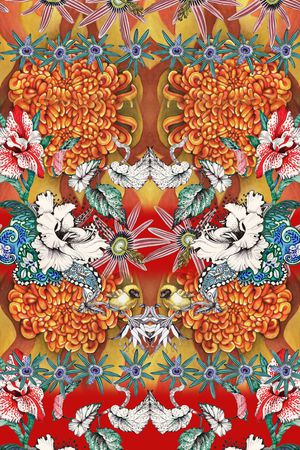 波西米亚印花花型图片