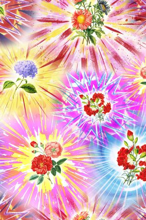 花朵印花花型图片