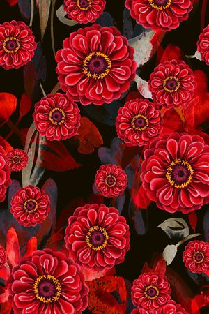 花卉印花花型图片